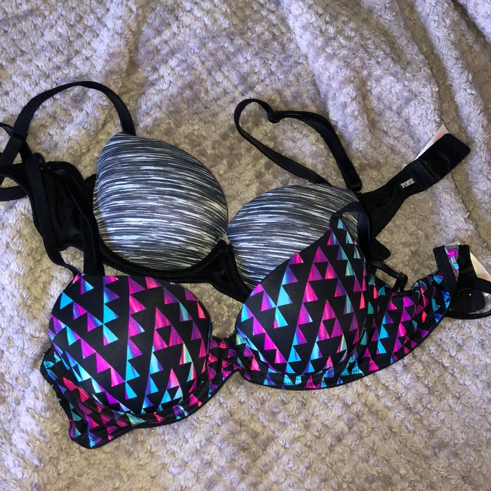 2 PINK Victoria’s Secret 32A abras